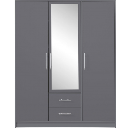 SMART SRL2 gardróbszekrény tükörrel, Antracit