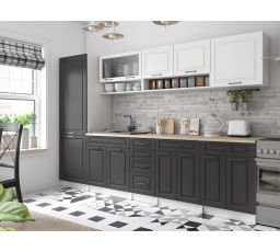 Kuchyňská linka Brigita 300/300 bílá/grafit MAT
