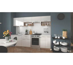 VIOLA 260 konyhabútor, sonoma tölgy/fehér fényes