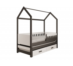 Jaspis Házikó Ágy Grafit+Fehér matraccal