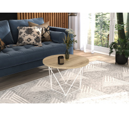 LIAM dohányzóasztal Fehér+Sonoma