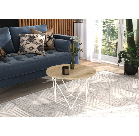 LIAM dohányzóasztal Fehér+Sonoma