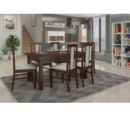 RODOS 59 Asztal és szék készlet Sötét dió