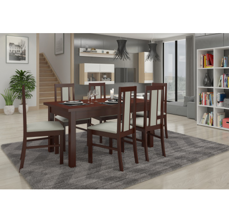 RODOS 59 Asztal és szék készlet Sötét dió