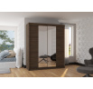 Tolóajtós szekrény tükörrel BALANCE 180 Choco+Choco