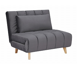 Kinyitható fotel BILLY Velvet, szürke Aksamit 139/bükk