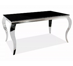 PRINC étkezőasztal 150, Fekete/Króm