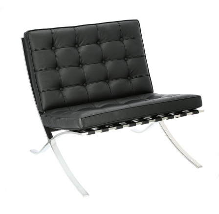 BA1 szék természetes fekete bőr