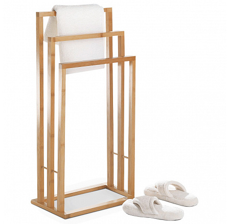 Stojan na ručníky, masiv, hnědá, DR-039