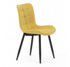 Jídelní židle, žlutá, látka, HC-462 YEL2