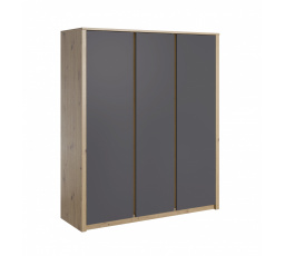 MALTA S3D szekrény, Artisan Tölgy + Szürke