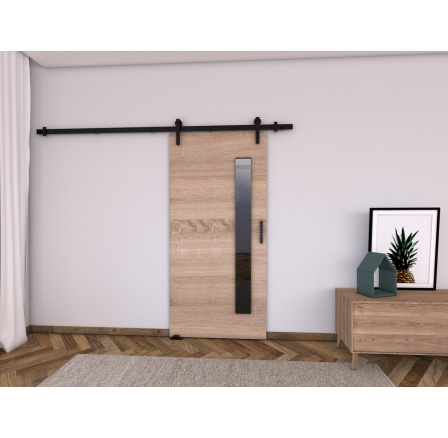 Posuvné dveře LOFT G100, Sonoma/Černá Posuvné dveře LOFT G100, Sonoma/Černá