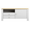 AGAWWA RTV 05 TV komód, Fehér/Hikora Tölgy