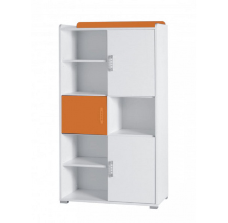 Regál Nemo R4 bílá/oranžový lesk Regál Nemo R4 bílá/oranžový lesk