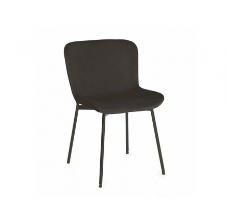 KRZESŁO COLBY VELVET CZARNY STELAŻ / CZARNY BLUVEL 19