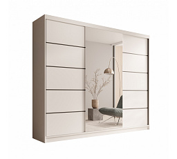 Tolóajtós szekrény Etna 250 Fehér+Fehér