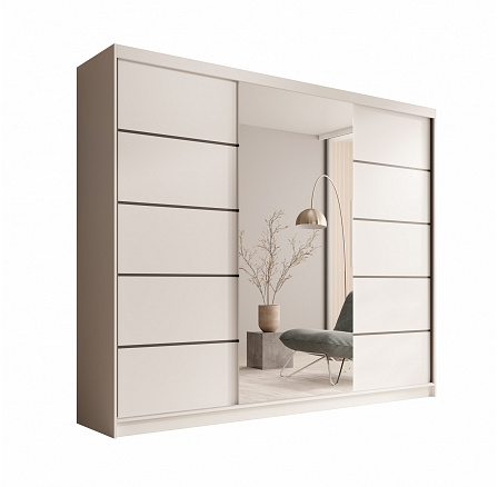 Tolóajtós szekrény Etna 250 Fehér+Fehér