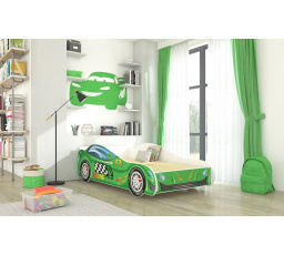 Ágy matraccal SPEED 160x80 Zöld