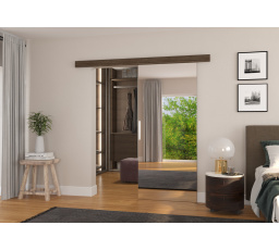 TESS 96 Choco falra szerelhető tolóajtó