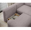 Ripeli sarokkanapéágy tárolóval, világosszürke bársony, jobbos Modullo 03 180x128 jobb 1