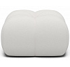 Kárpitozott puff Covio, fehér bársony Paolli 01 85x52