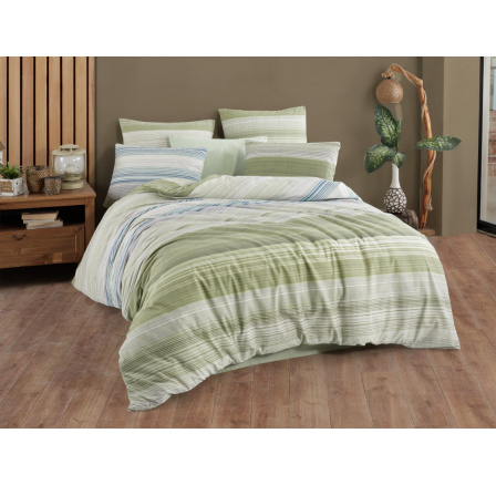 Povlečení francouzské bavlna 220x200,70x90 Linea green Povlečení francouzské bavlna 220x200,70x90 Linea green