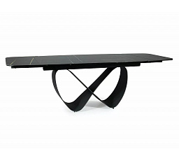 INFINITY CERAMIC étkezőasztal, Azario Black fekete matt/Fekete matt