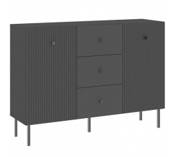 VIENA 2D3S komód, Fekete/Fekete