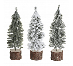 Műfenyő tuskón - mini, 25 cm, 3 féle keverék, ár 1 darabra