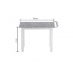 Beton/fehér asztal 70x100 MONTE