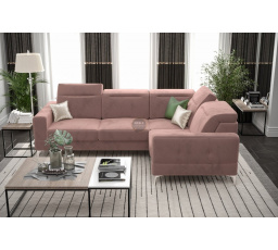 NAROŻNIK MALIBU 250X180 CM - prawa , Odcienie Różu