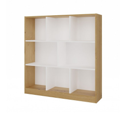 Regál Finley 8P, dub artisan/bílá