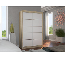 Tolóajtós szekrény BENISSO 120 Sonoma+Fehér