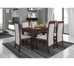 RODOS 7 Asztal és szék készlet Sötét dió