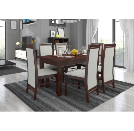 RODOS 7 Asztal és szék készlet Sötét dió