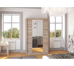 Tolóajtós szekrény tükörrel SANTOS 120 Truffle+Truffle