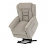 Polohovací křeslo, elektrické kabelové ovládání, béžová, látka, TV-7072 LAN2