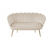 Sofa SF1-FXJG bársonyos bézs, arany lábakkal