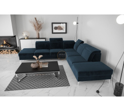 NAROŻNIK ROZKŁADANY OSLO MAX 295x295 - prawa , Odcienie granatu