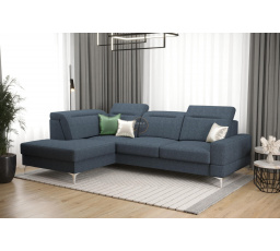 NAROŻNIK ROZKŁADANY MALIBU MINI 180X250 - lewa , Odcienie granatu