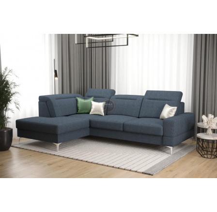 NAROŻNIK ROZKŁADANY MALIBU MINI 180X250 - lewa , Odcienie granatu