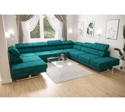 NAROŻNIK EMPORIO MAX I 300X350X220 - prawa , Odcienie turkusu