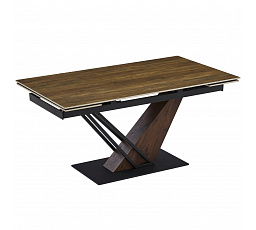 Stół REX Ceramiczny Rozkładany 160-220 cm Ciemnobrązowy/Czarny