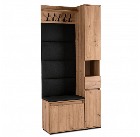 Zestaw do Przedpokoju VENORNA 90 cm Dąb Artisan/Grafit