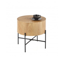 BROOKLYN-S dohányzóasztal, természetes tölgy/fekete