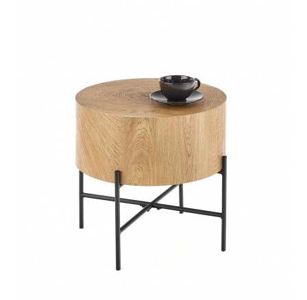 BROOKLYN-S dohányzóasztal, természetes tölgy/fekete