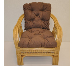 Polstr na křeslo Rio De Janeiro látka hnědý melír