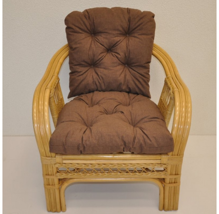 Polstr na křeslo Rio De Janeiro látka hnědý melír