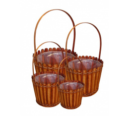 Bambusový obal na květinu set 4 ks