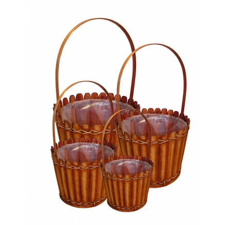 Bambusový obal na květinu set 4 ks